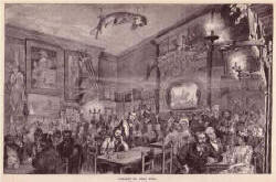 Interieur van het Cabaret du Chat Noir